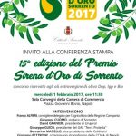 Al via la XV edizione del premio Sirena d’Oro di Sorrento