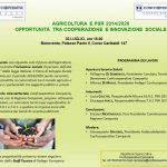 AGRICOLTURA E PSR 2014/2020 OPPORTUNITÀ TRA COOPERAZIONE E INNOVAZIONE SOCIALE